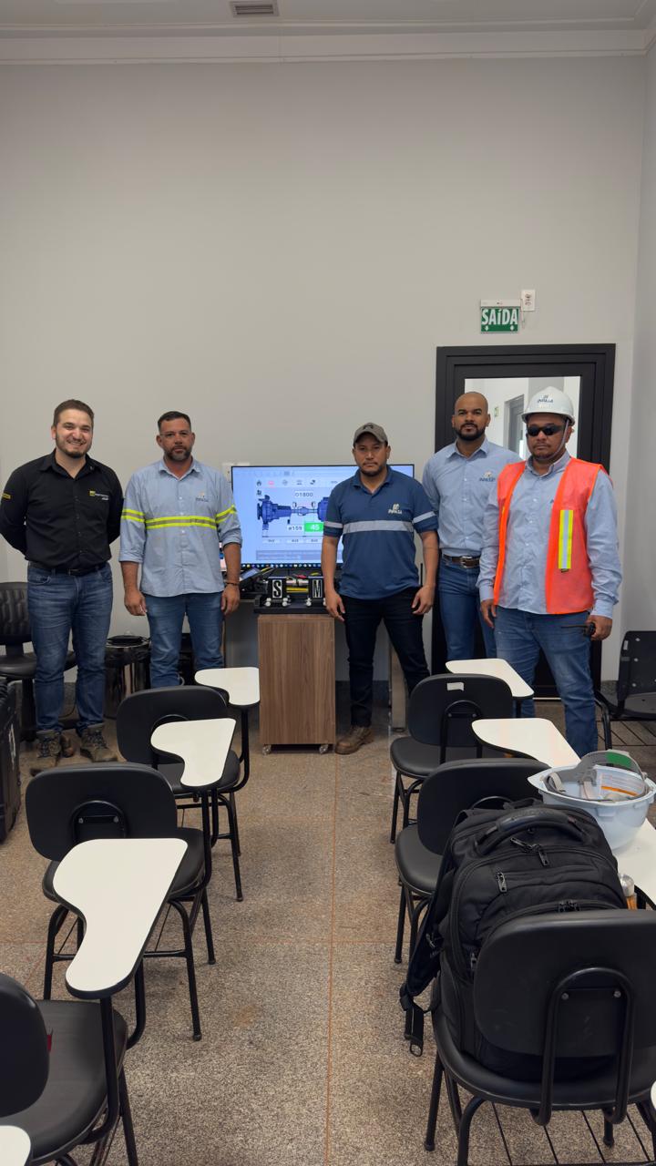 Treinamento de alinhamento em máquinas rotativas