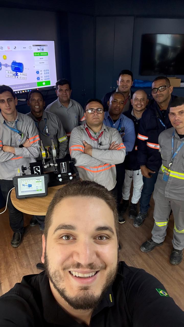 Demonstração de medição com sistema a laser